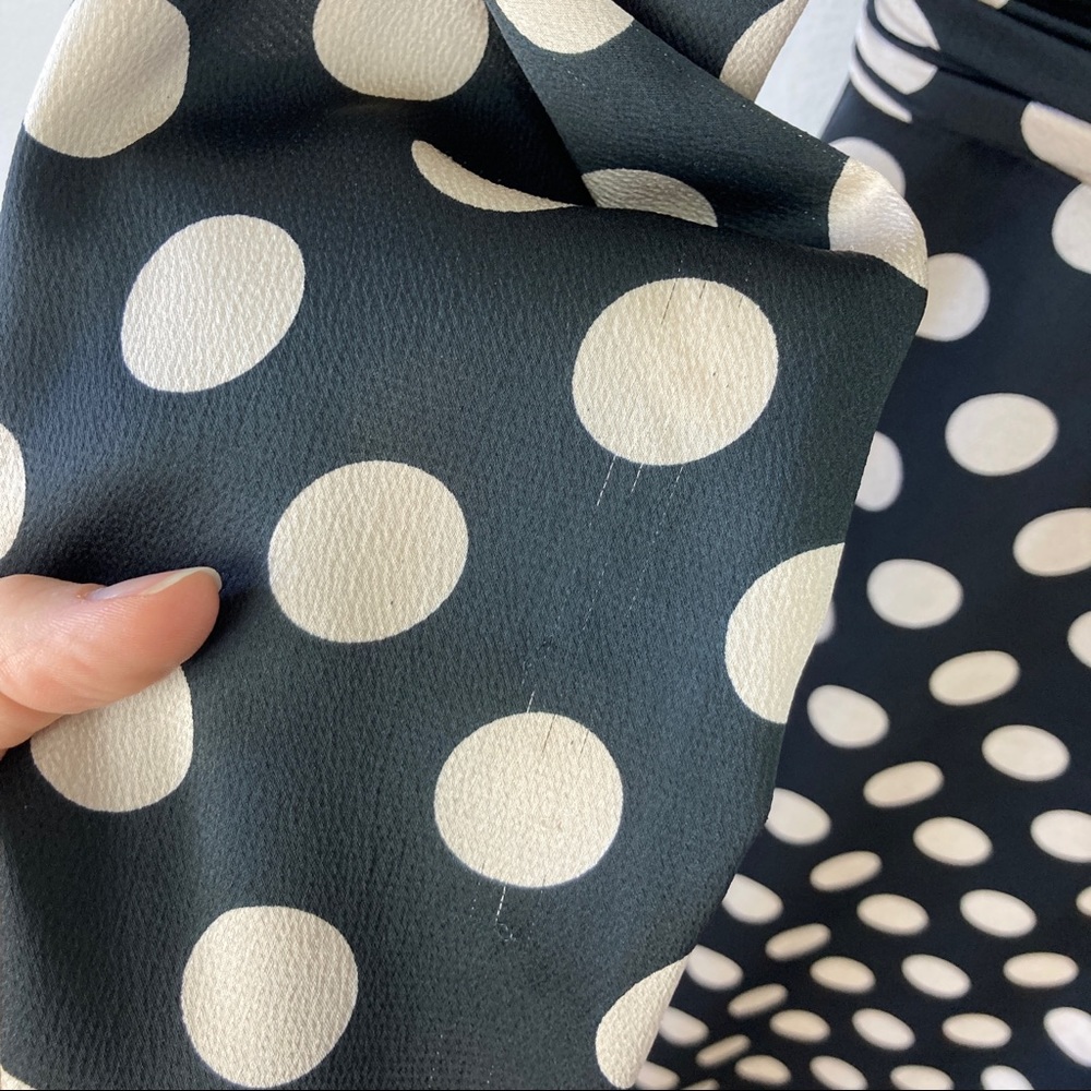 Mac Duggal Black Maxi Dress with Cream Polka Dots - Picture 10 of 14
